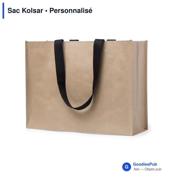 Sac en papier personnalisable Kolsar avec logo pour entreprises - Image 2