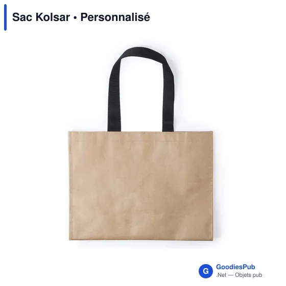 Sac en papier personnalisable Kolsar avec logo pour entreprises - Image 3
