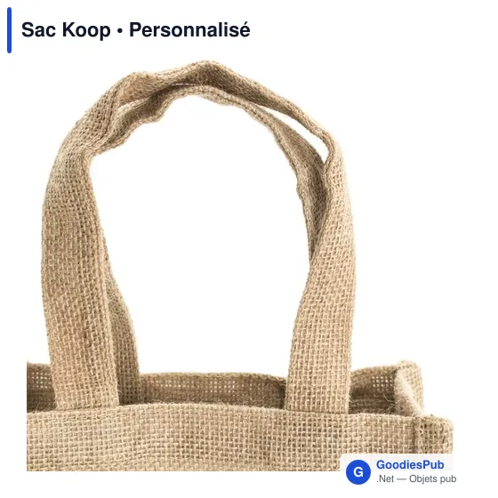 Sac en toile de jute personnalisable pour bouteilles - Sac Koopavec logo - Image 4