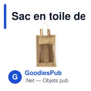 Sac en toile de jute personnalisable pour bouteilles - Sac Koopavec logo - Miniature 5