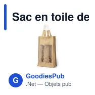 Sac en toile de jute personnalisable pour bouteilles - Sac Koopavec logo - Miniature 6
