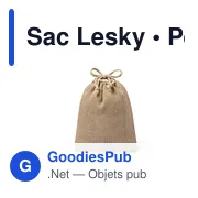 Sac en jute personnalisable Lesky avec logo pour vos événements - Miniature 1