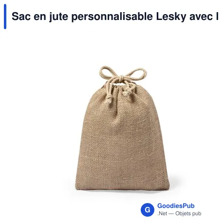 Sac en jute personnalisable Lesky avec logo pour vos événements