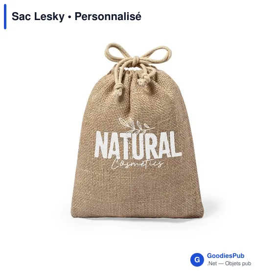 Sac en jute personnalisable Lesky avec logo pour vos événements - Image 2