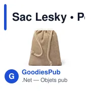 Sac en jute personnalisable Lesky avec logo pour vos événements - Miniature 3