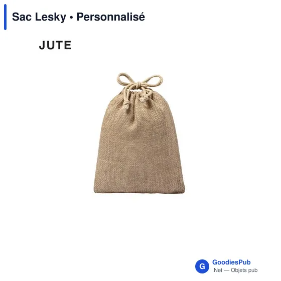 Sac en jute personnalisable Lesky avec logo pour vos événements - Image 4