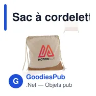 Sac à cordelettes personnalisable en liège et coton avec logo - 38 x 41 cm - Miniature 1