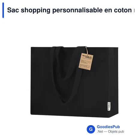 Sac shopping personnalisable en coton recyclé avec logo - Sac Lilan