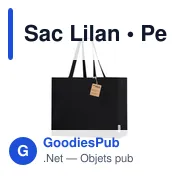 Sac shopping personnalisable en coton recyclé avec logo - Sac Lilan - Miniature 3