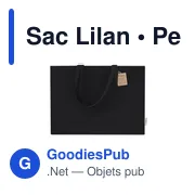 Sac shopping personnalisable en coton recyclé avec logo - Sac Lilan - Miniature 5