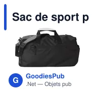 Sac de sport personnalisable en polyester avec logo - Jaylen - Miniature 1