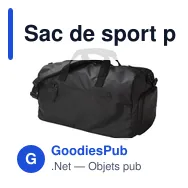 Sac de sport personnalisable en polyester avec logo - Jaylen - Miniature 2