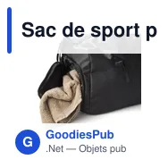 Sac de sport personnalisable en polyester avec logo - Jaylen - Miniature 6
