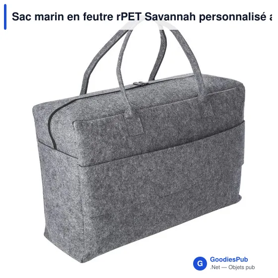 Sac marin personnalisable en feutre rPET avec logo - Savannah - Image 2
