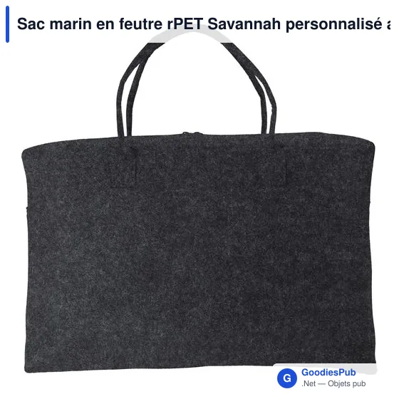 Sac marin personnalisable en feutre rPET avec logo - Savannah - Image 5