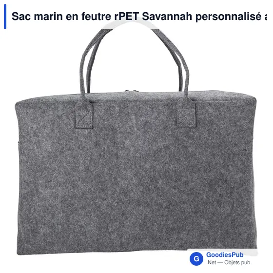 Sac marin personnalisable en feutre rPET avec logo - Savannah - Image 7