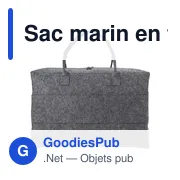 Sac marin personnalisable en feutre rPET avec logo - Savannah - Miniature 8