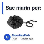 Sac marin personnalisable en rPET nylon 210D avec logo - José - Miniature 1