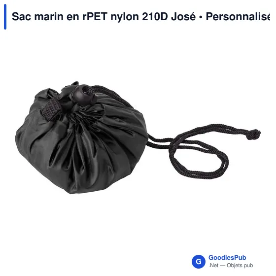 Sac marin personnalisable en rPET nylon 210D avec logo - José - Image 1