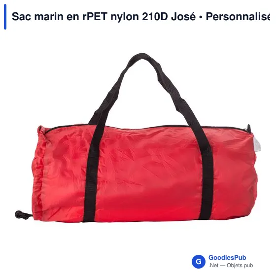 Sac marin personnalisable en rPET nylon 210D avec logo - José - Image 5