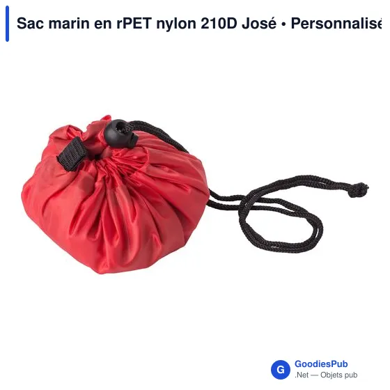 Sac marin personnalisable en rPET nylon 210D avec logo - José - Image 8