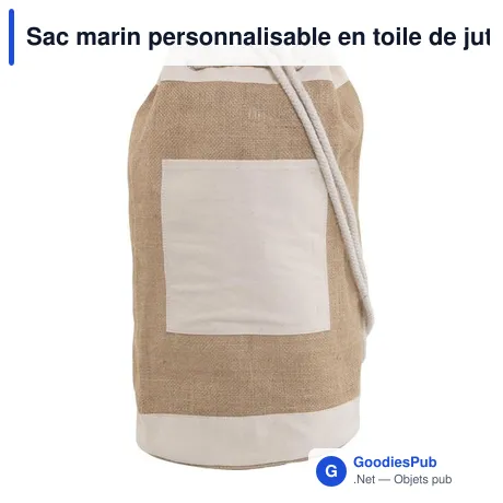 Sac marin personnalisable en toile de jute avec logo - Austin