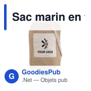 Sac marin personnalisable en toile de jute avec logo - Austin - Miniature 3