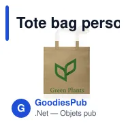 Tote bag personnalisable avec logo pour entreprises - Miniature 1