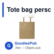 Tote bag personnalisable avec logo pour entreprises - Miniature 2