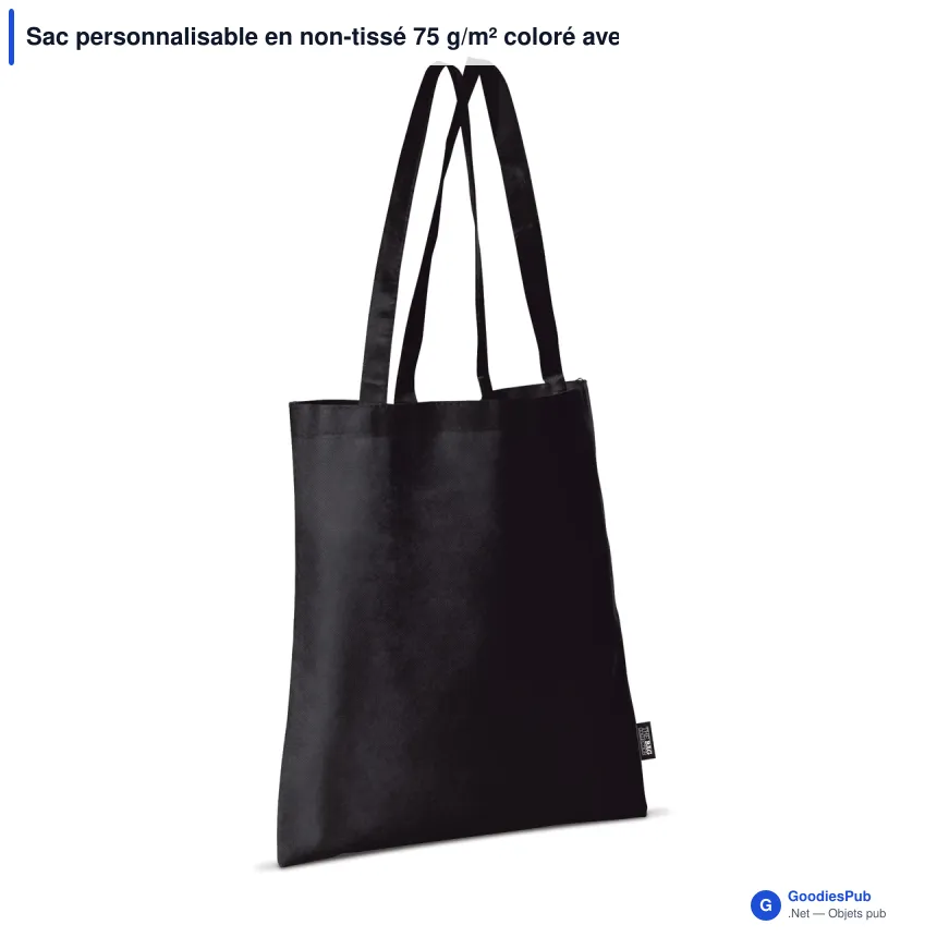 Sac personnalisable en non-tissé 75 g/m² coloré avec logo - Couleurs Classic - Image 2