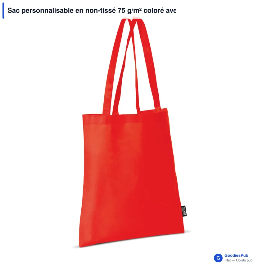 Sac personnalisable en non-tissé 75 g/m² coloré avec logo - Couleurs Classic - Image 11