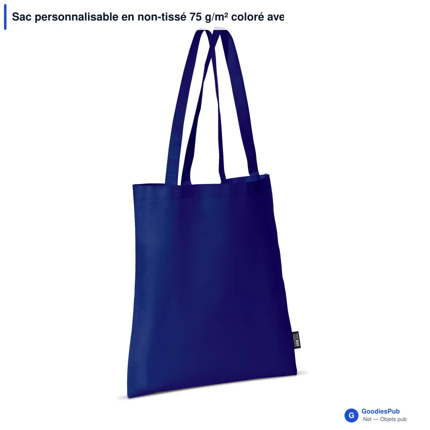 Sac personnalisable en non-tissé 75 g/m² coloré avec logo - Couleurs Classic - Image 3