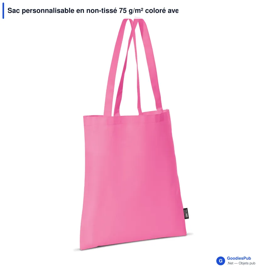 Sac personnalisable en non-tissé 75 g/m² coloré avec logo - Couleurs Classic - Image 4