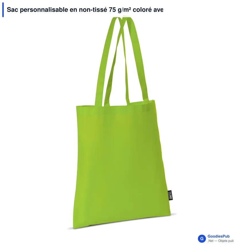 Sac personnalisable en non-tissé 75 g/m² coloré avec logo - Couleurs Classic - Image 5