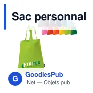 Sac personnalisable en non-tissé 75 g/m² 38 x 42 cm avec logo - Couleurs - Miniature 1