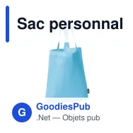Sac personnalisable en non-tissé 75 g/m² 38 x 42 cm avec logo - Couleurs - Miniature 2
