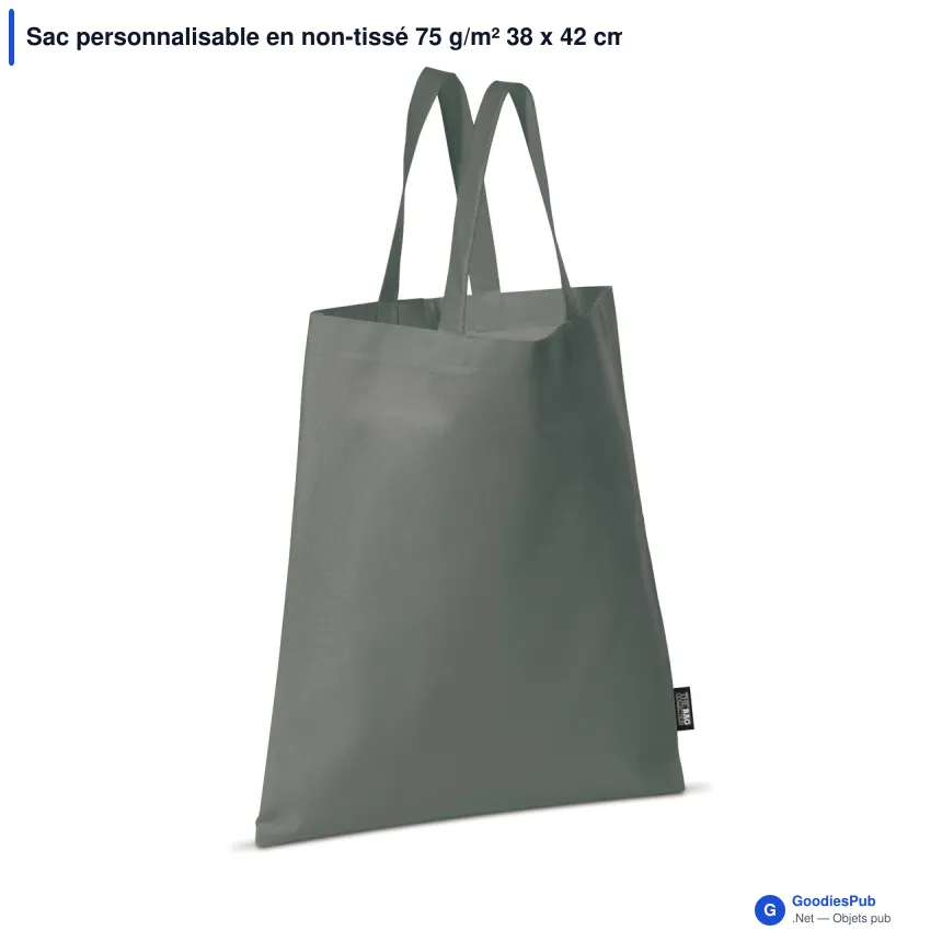 Sac personnalisable en non-tissé 75 g/m² 38 x 42 cm avec logo - Couleurs - Image 12