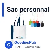 Sac personnalisable en non-tissé 75 g/m² à soufflet 38 x 9 x 42 cm avec logo - Bicolore - Miniature 1