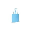 Variante Bleu clair - Sac personnalisable en non-tissé 75 g/m² à soufflet 38 x 9 x 42 cm avec logo - Bicolore