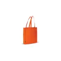 Variante Orange - Sac personnalisable en non-tissé 75 g/m² à soufflet 38 x 9 x 42 cm avec logo - Bicolore