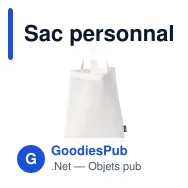 Sac personnalisable en non-tissé blanc 75 g/m² avec logo - Blanc 38 x 42 cm - Miniature 2