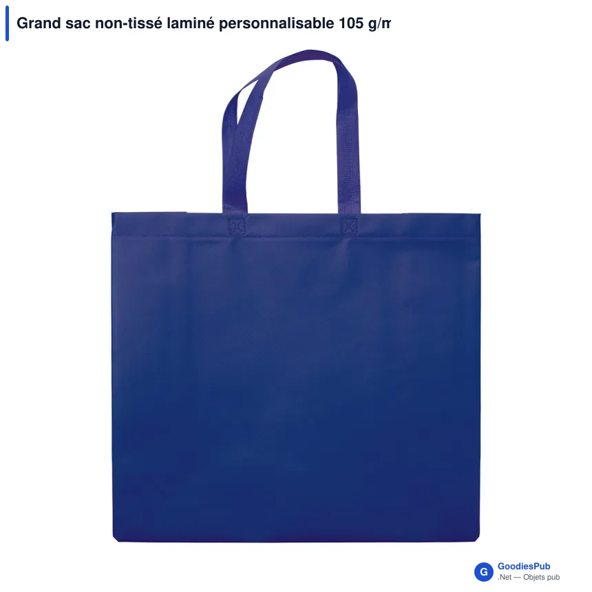 Grand sac non-tissé laminé personnalisable 105 g/m² avec logo - Coloris - Image 7