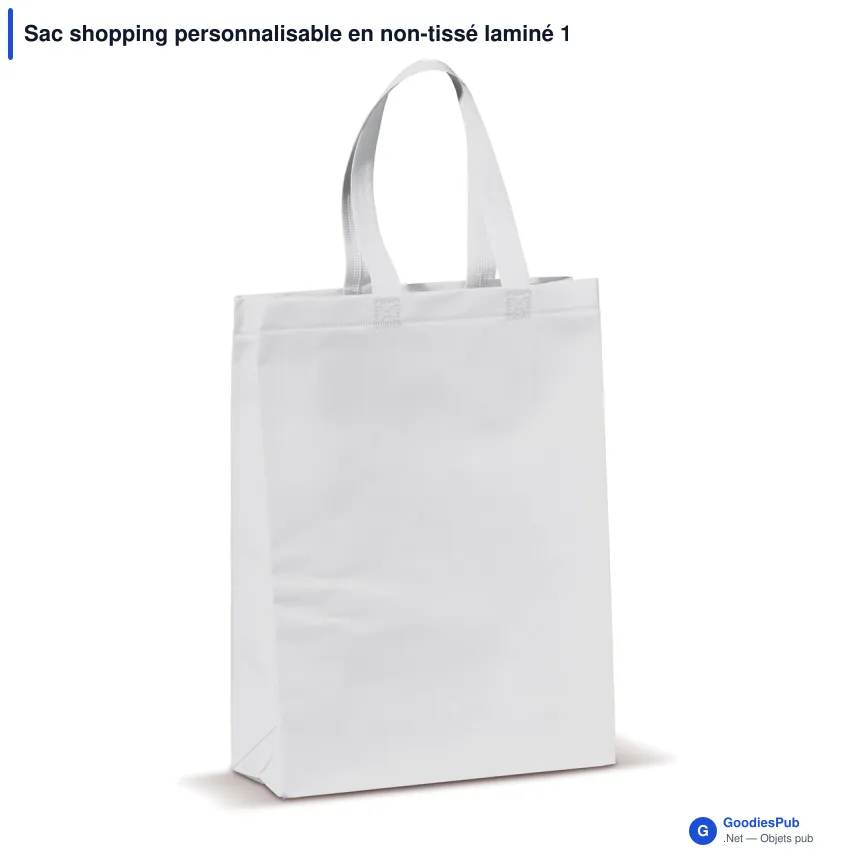 Sac shopping personnalisable en non-tissé laminé 105 g/m² avec logo - Moyen - Image 2