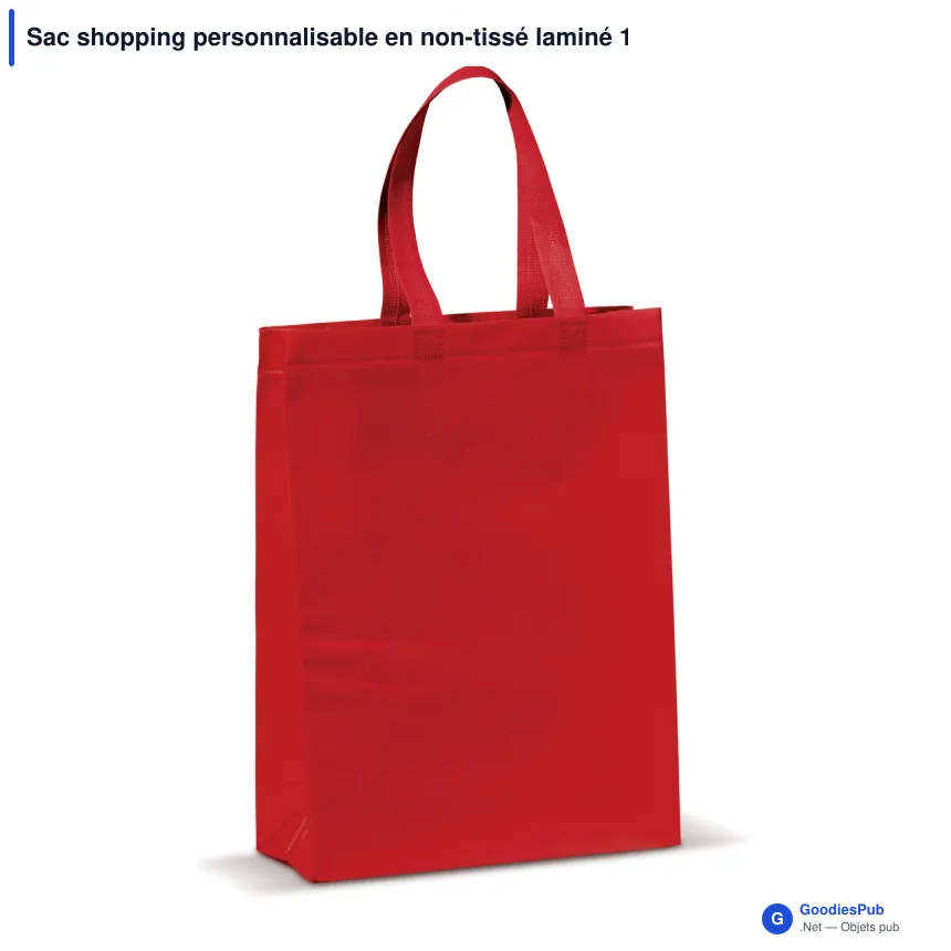 Sac shopping personnalisable en non-tissé laminé 105 g/m² avec logo - Moyen - Image 3