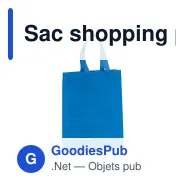 Sac shopping personnalisable en non-tissé laminé 105 g/m² avec logo - Moyen - Miniature 4