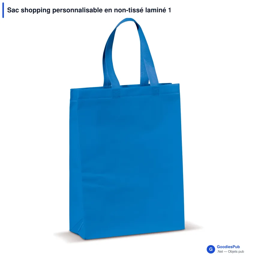 Sac shopping personnalisable en non-tissé laminé 105 g/m² avec logo - Moyen - Image 4