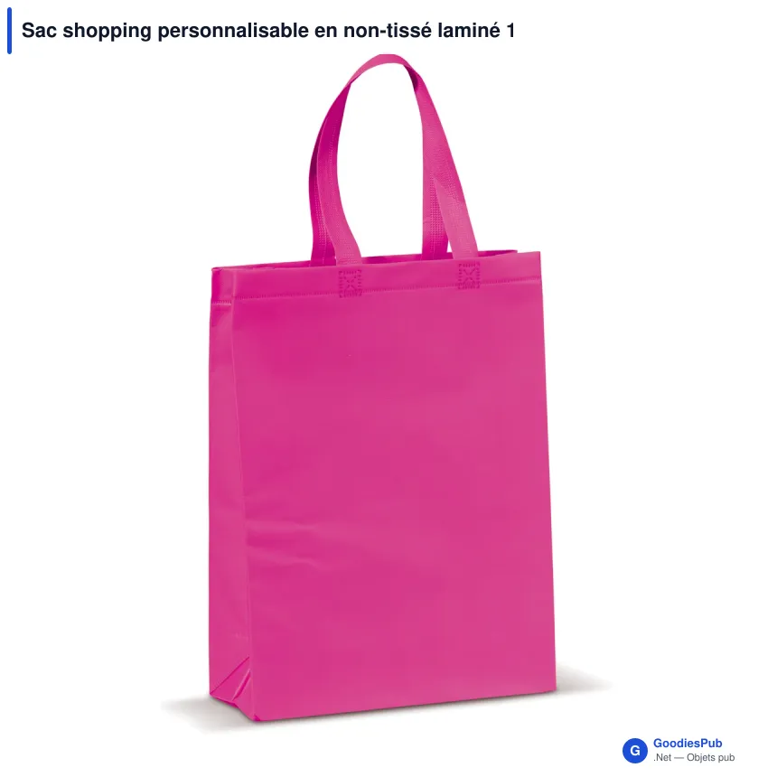 Sac shopping personnalisable en non-tissé laminé 105 g/m² avec logo - Moyen - Image 5