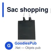 Sac shopping personnalisable en non-tissé laminé 105 g/m² avec logo - Moyen - Miniature 6