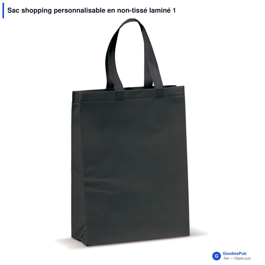 Sac shopping personnalisable en non-tissé laminé 105 g/m² avec logo - Moyen - Image 6