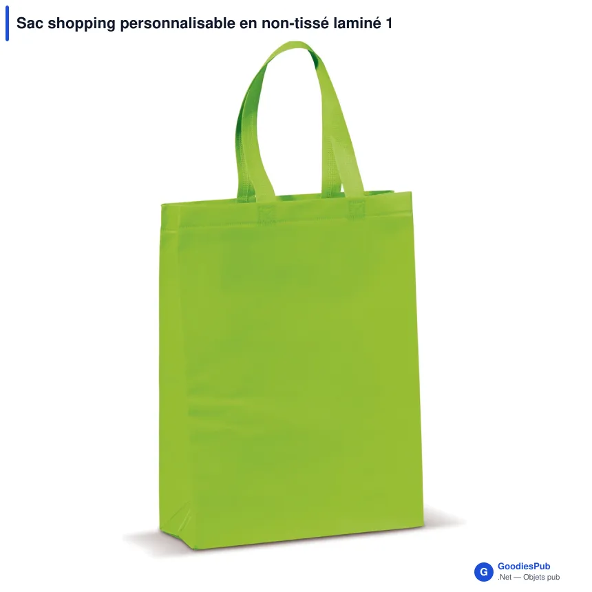 Sac shopping personnalisable en non-tissé laminé 105 g/m² avec logo - Moyen - Image 7